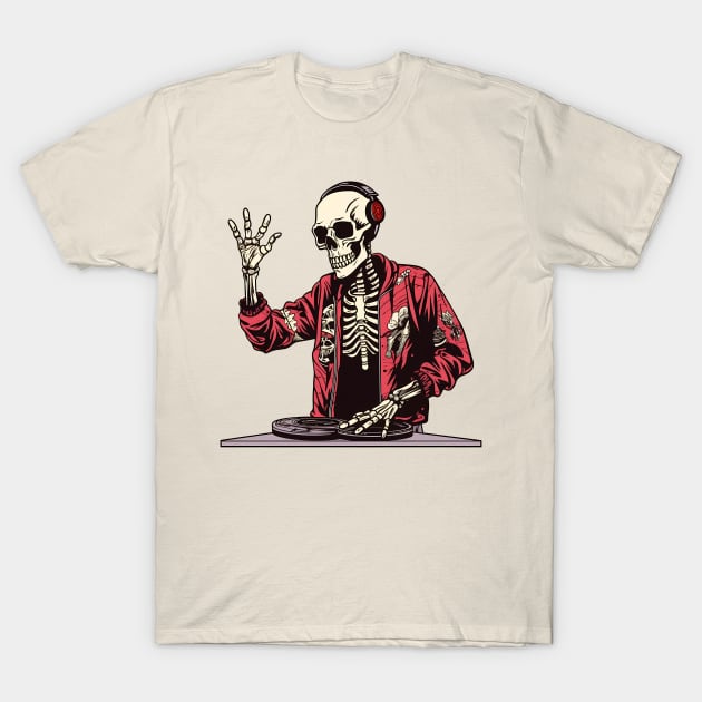 DJ Skeleton T-Shirt by Acid_rain